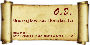 Ondrejkovics Donatella névjegykártya